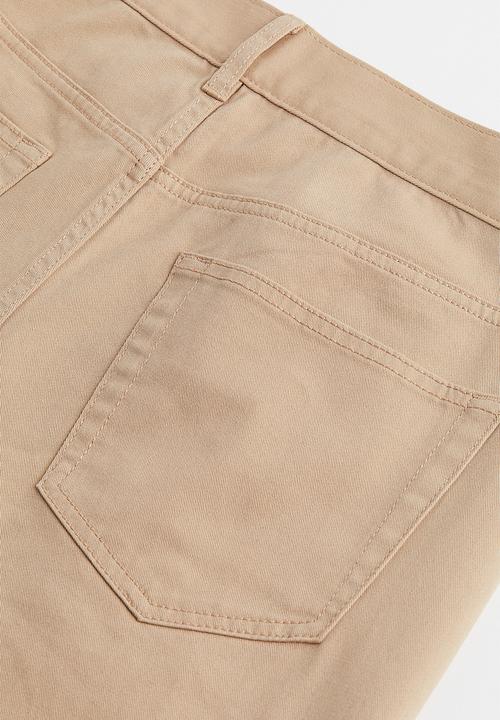 H&M - Slim fit cotton twill trousers - beige