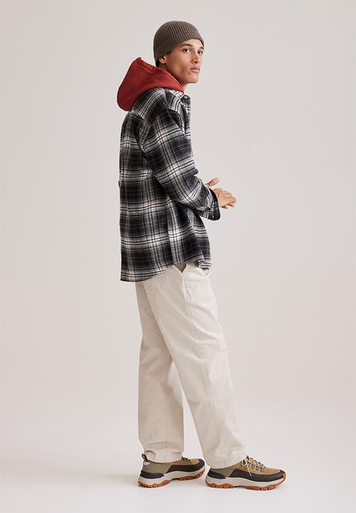 H&M - Cotton twill shirt - black/white checked