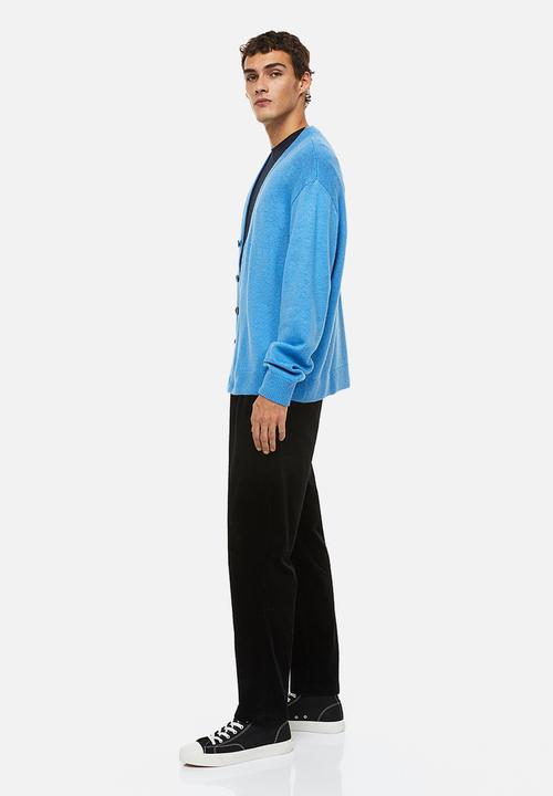 H&M - Regular fit corduroy trousers - black