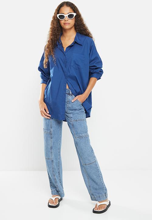 Cotton On - Dad shirt - royal blue