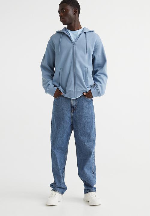 H&M - Relaxed fit zip-through hoodie - blue