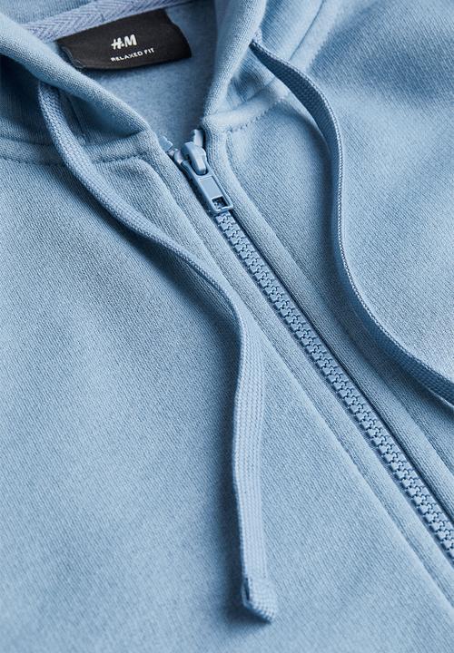 H&M - Relaxed fit zip-through hoodie - blue
