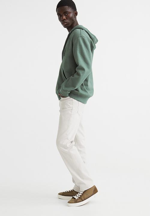 H&M - Relaxed fit zip-through hoodie - green