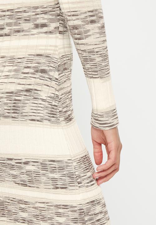 Cotton On - space dye knit midaxi dress - beige spacedye