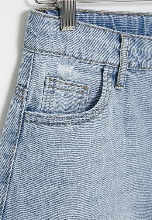 Name It - Girls mom shorts - light blue