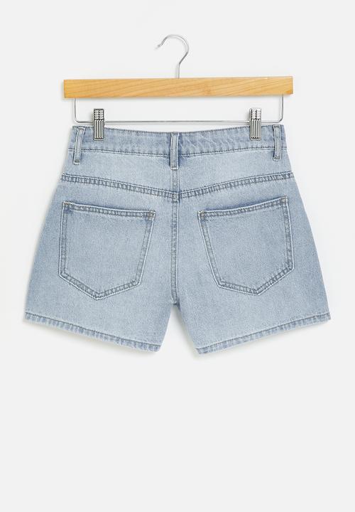 Name It - Girls mom shorts - light blue