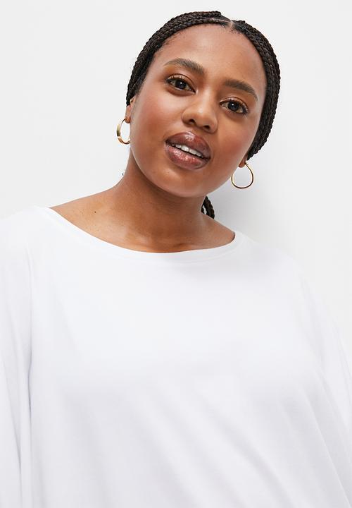 edit Plus - Oversized dolman tee - white