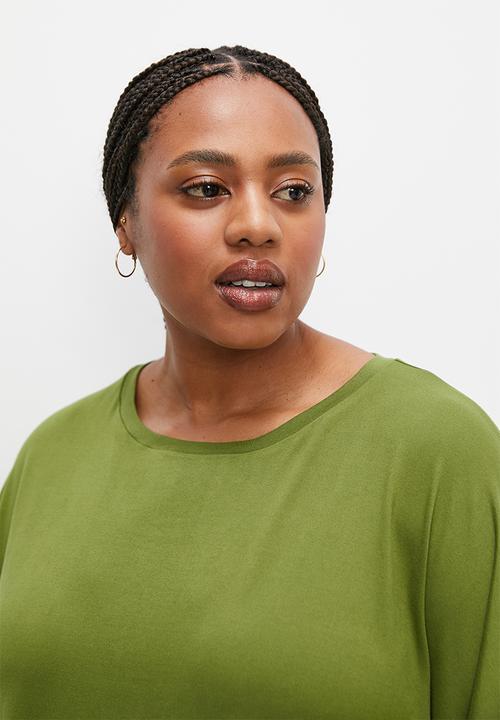edit Plus - Oversized dolman tee - khaki