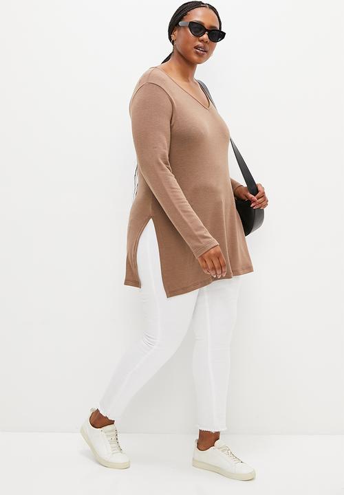 edit Plus - Tunic cut and sew - mocha