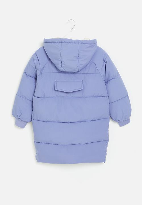 Pop Candy - Zip through midi puffer - blue