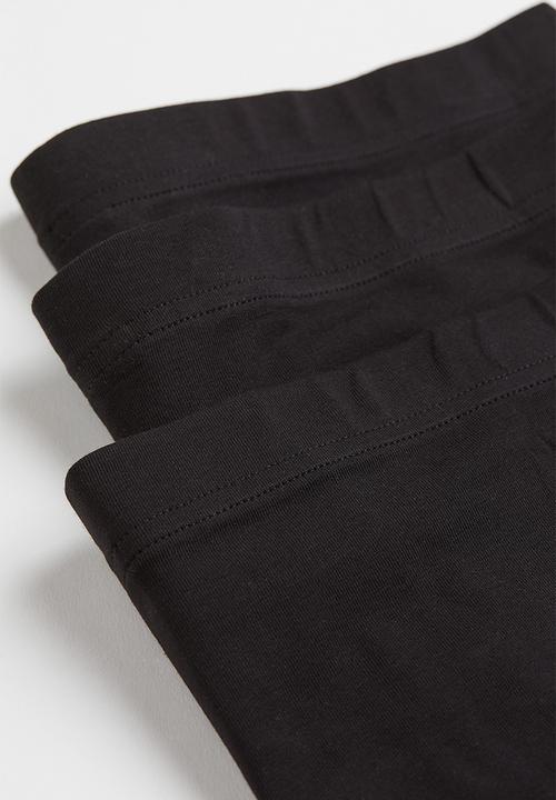 H&M - 3 Pack mid cotton trunks - black