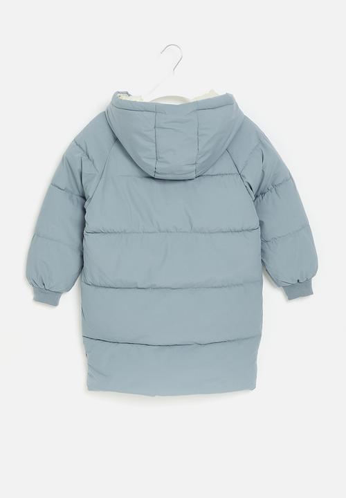 Pop Candy - Midi unisex hooded puffer - blue