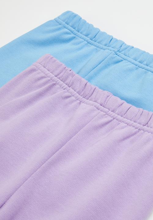 Superbalist - 2 pack plain trackpant - lilac & ight blue