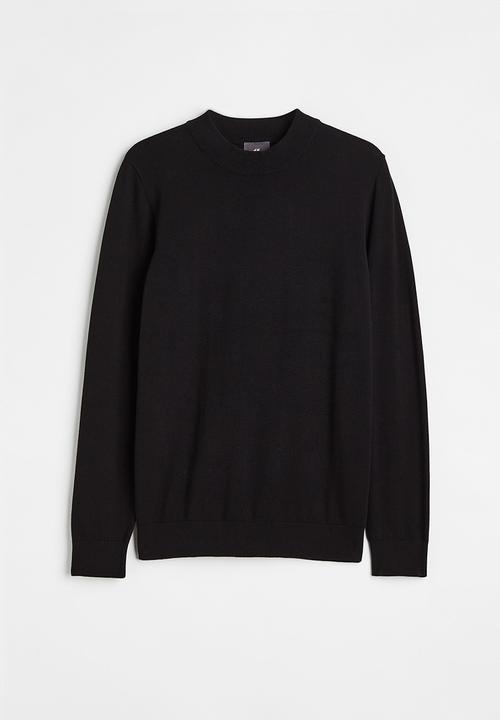 H&M - Slim fit fine-knit turtleneck jumper - black