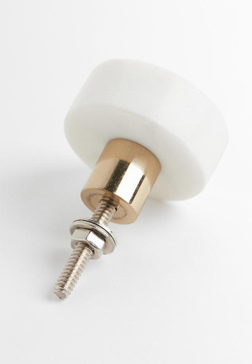 H&M - Marble knob - white
