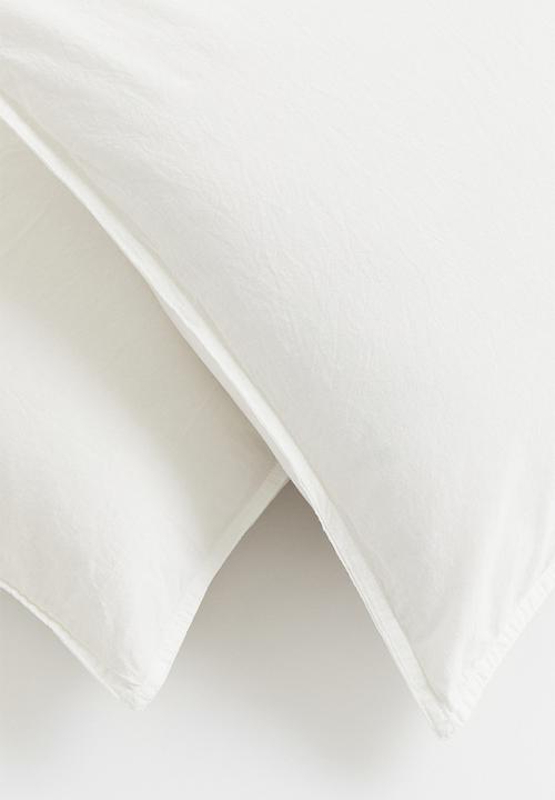 H&M - 2-pack cotton pillowcases - white