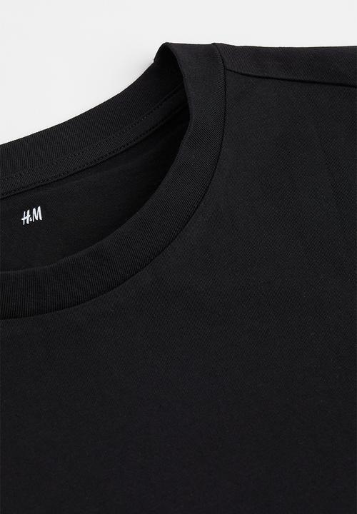 H&M - T-shirt long fit - black