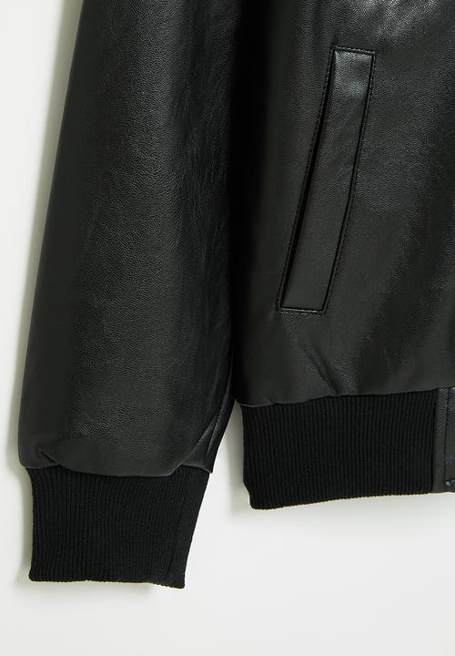 Pop Candy - Faux leather jacket - black