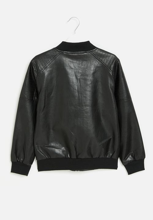 Pop Candy - Faux leather jacket - black