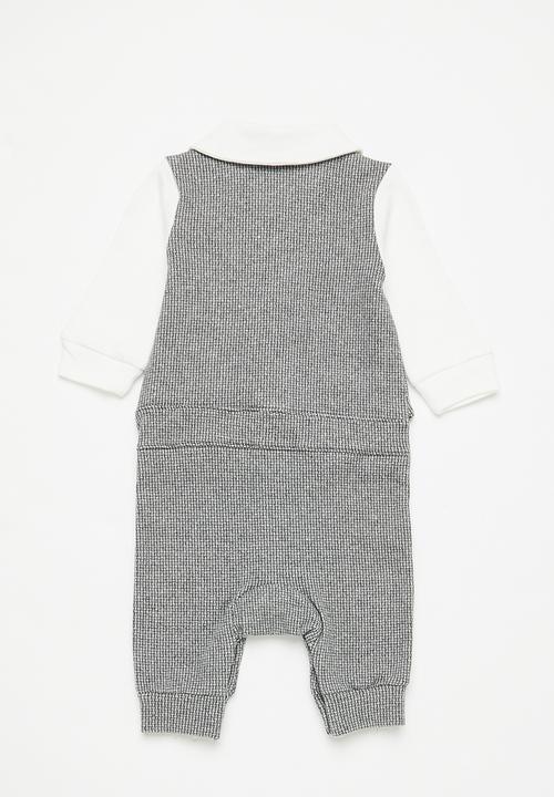 Pop Candy - Baby formal romper - grey