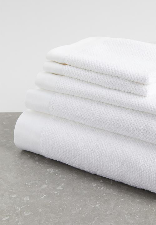 H&M - Cotton terry bath sheet - white I