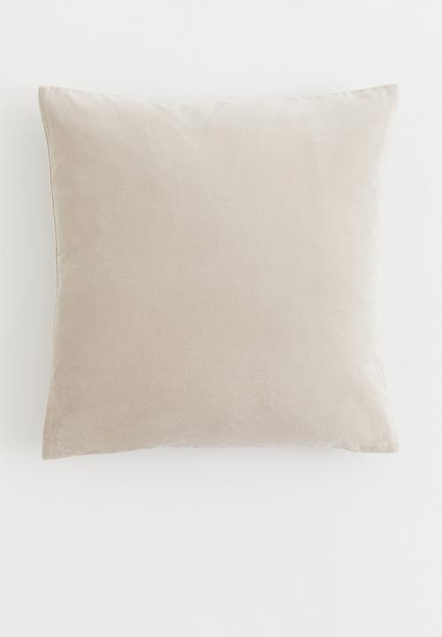H&M - Velvet cushion cover - beige