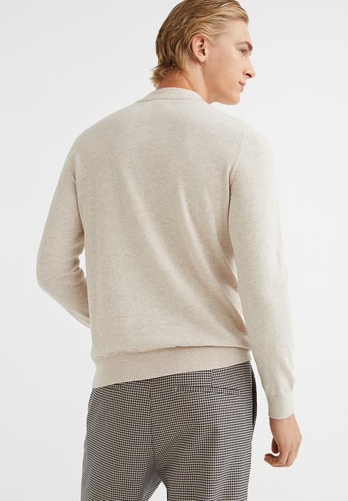 H&M - Slim fit fine-knit turtleneck jumper - light beige