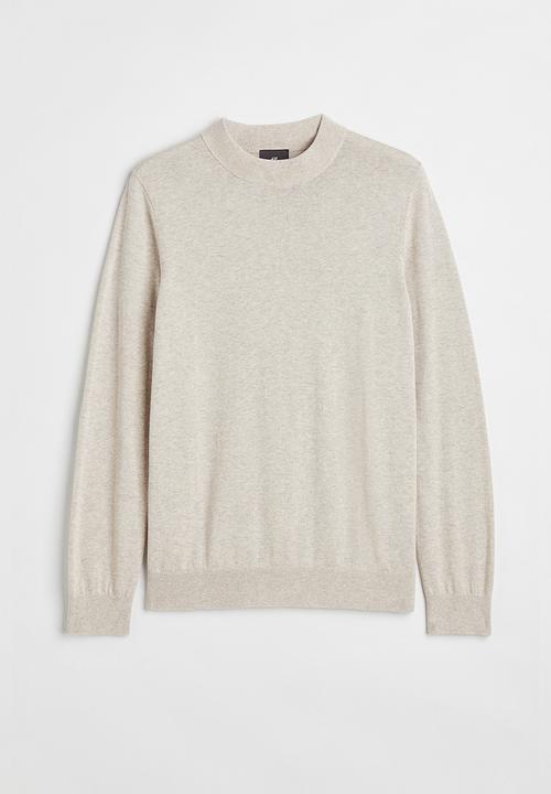 H&M - Slim fit fine-knit turtleneck jumper - light beige