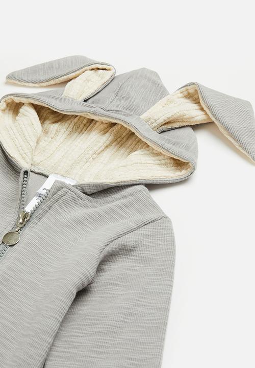 Pop Candy - Baby bunny romper - grey