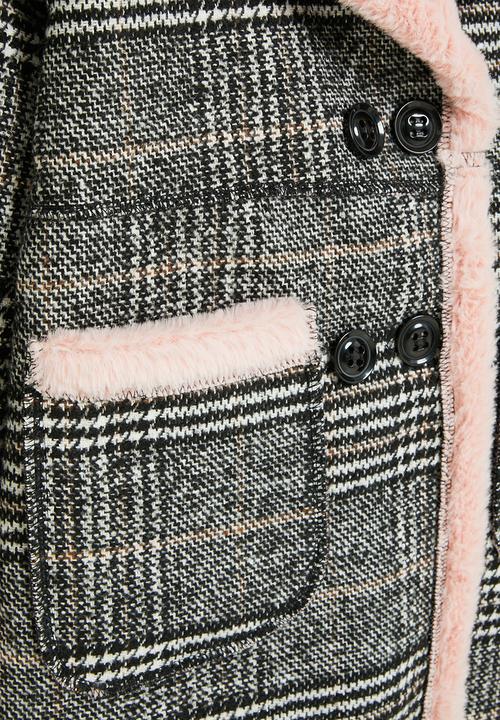 Pop Candy - Girls check coat - multi
