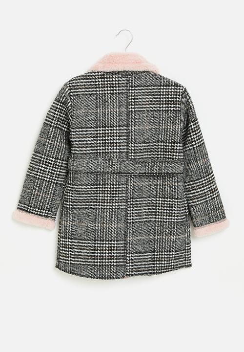 Pop Candy - Girls check coat - multi