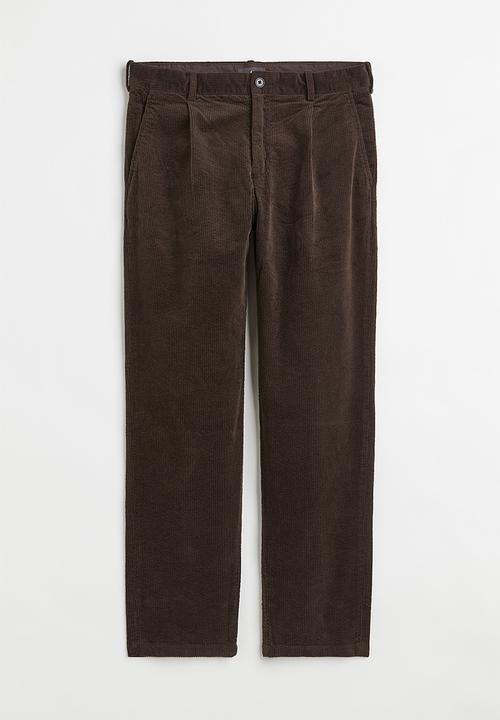 H&M - Regular fit corduroy trousers - dark brown