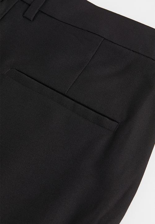 H&M - Regular fit crease-leg trousers - black