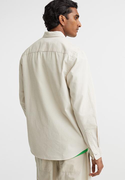 H&M - Regular fit corduroy shirt - cream