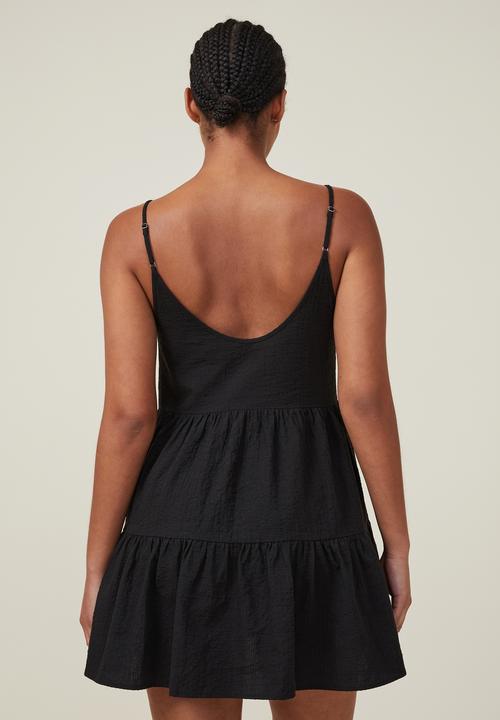 Cotton On - Summer tiered mini dress - black