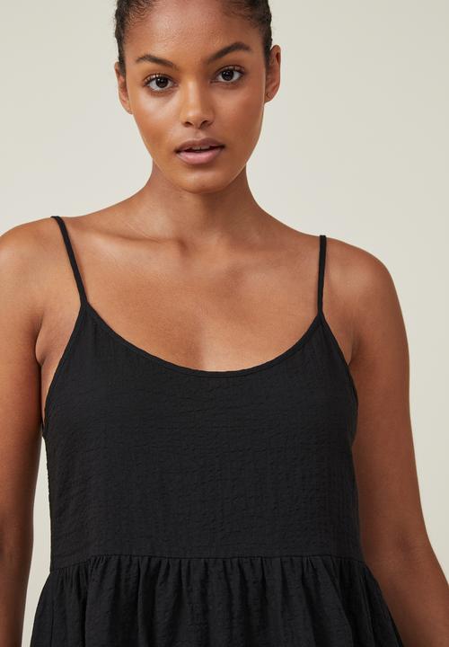 Cotton On - Summer tiered mini dress - black