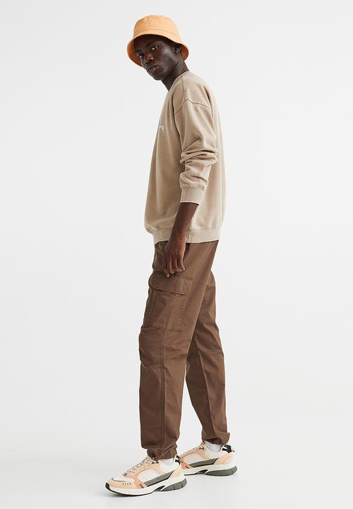 H&M - Regular fit ripstop cargo trousers - dark brown