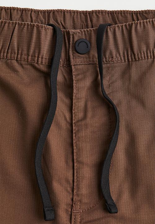 H&M - Regular fit ripstop cargo trousers - dark brown