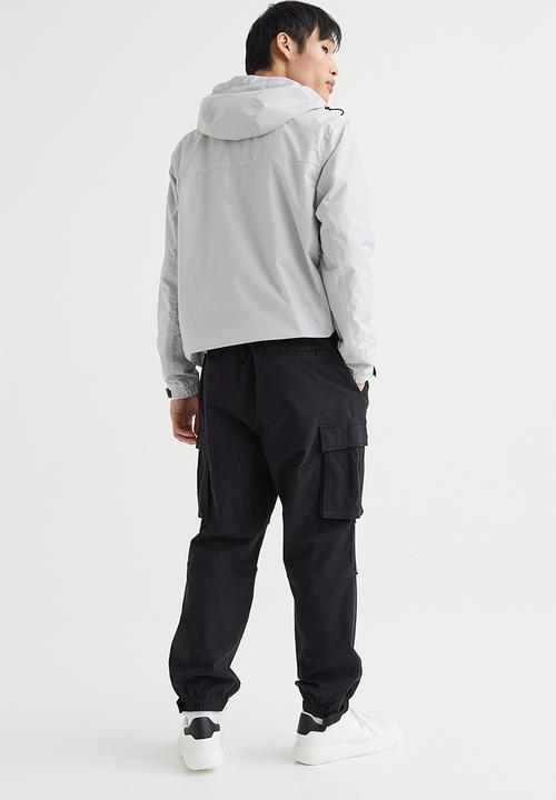 H&M - Relaxed fit cotton cargo joggers - black