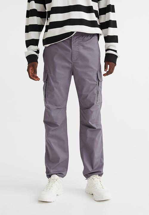 H&M - Regular fit ripstop cargo trousers - grey