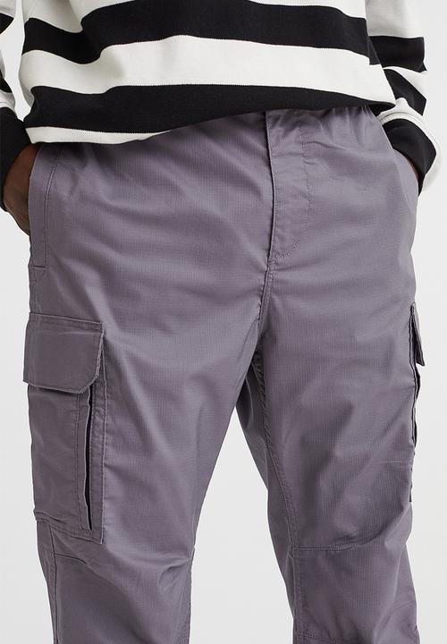 H&M - Regular fit ripstop cargo trousers - grey