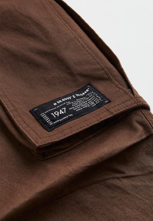 H&M - Relaxed fit cotton cargo joggers - brown