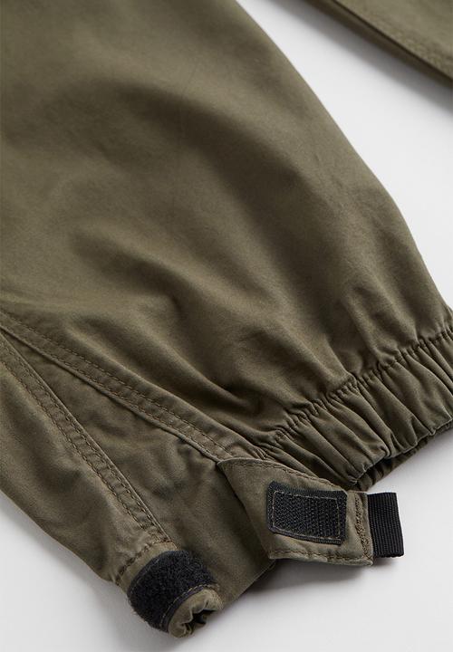 H&M - Relaxed fit cotton cargo joggers - khaki green