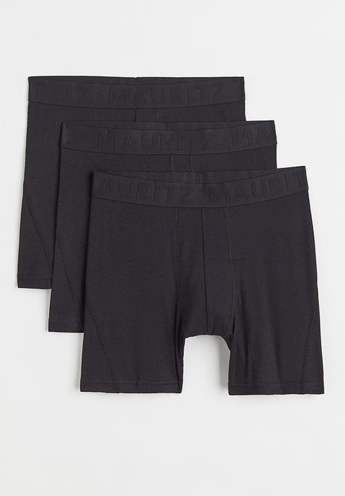 H&M - 3 Pack lyocell-blend mid trunks - black