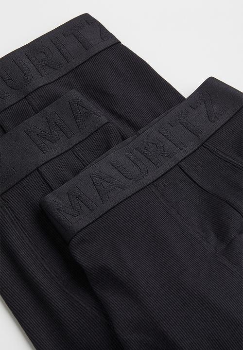 H&M - 3 Pack lyocell-blend mid trunks - black
