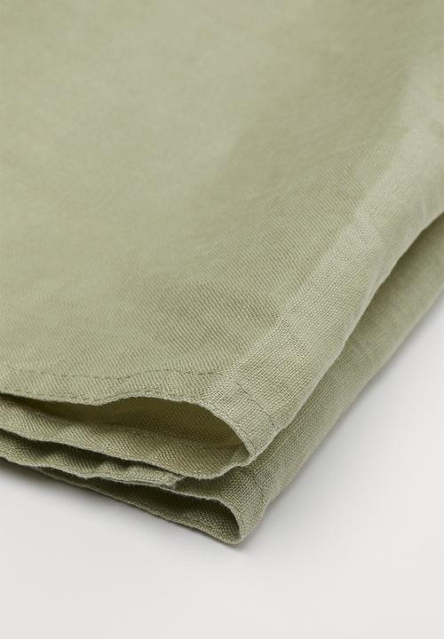 H&M - Linen tea towel - green
