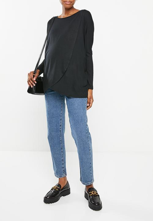 Superbalist - Maternity oversized wrap tee - black