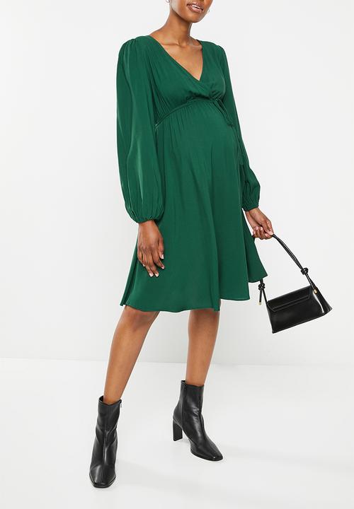 Superbalist - Maternity mock wrap mini - green