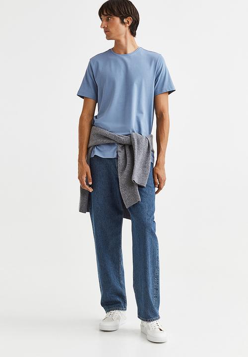 H&M - Slim fit round-necked T-shirt - blue