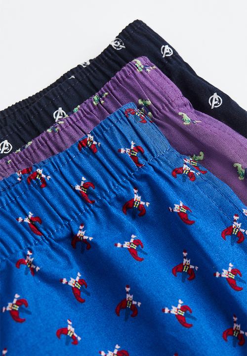 H&M - 3 Pack woven cotton boxer shorts - multi